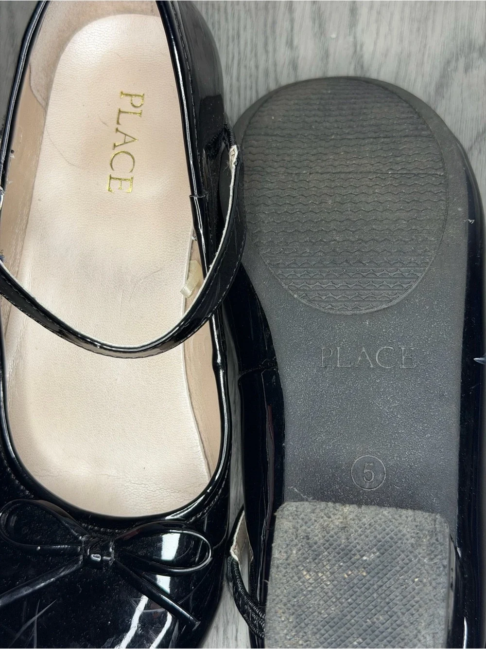 The Children's Place Black Patent Mary Jane Dress Shoes
